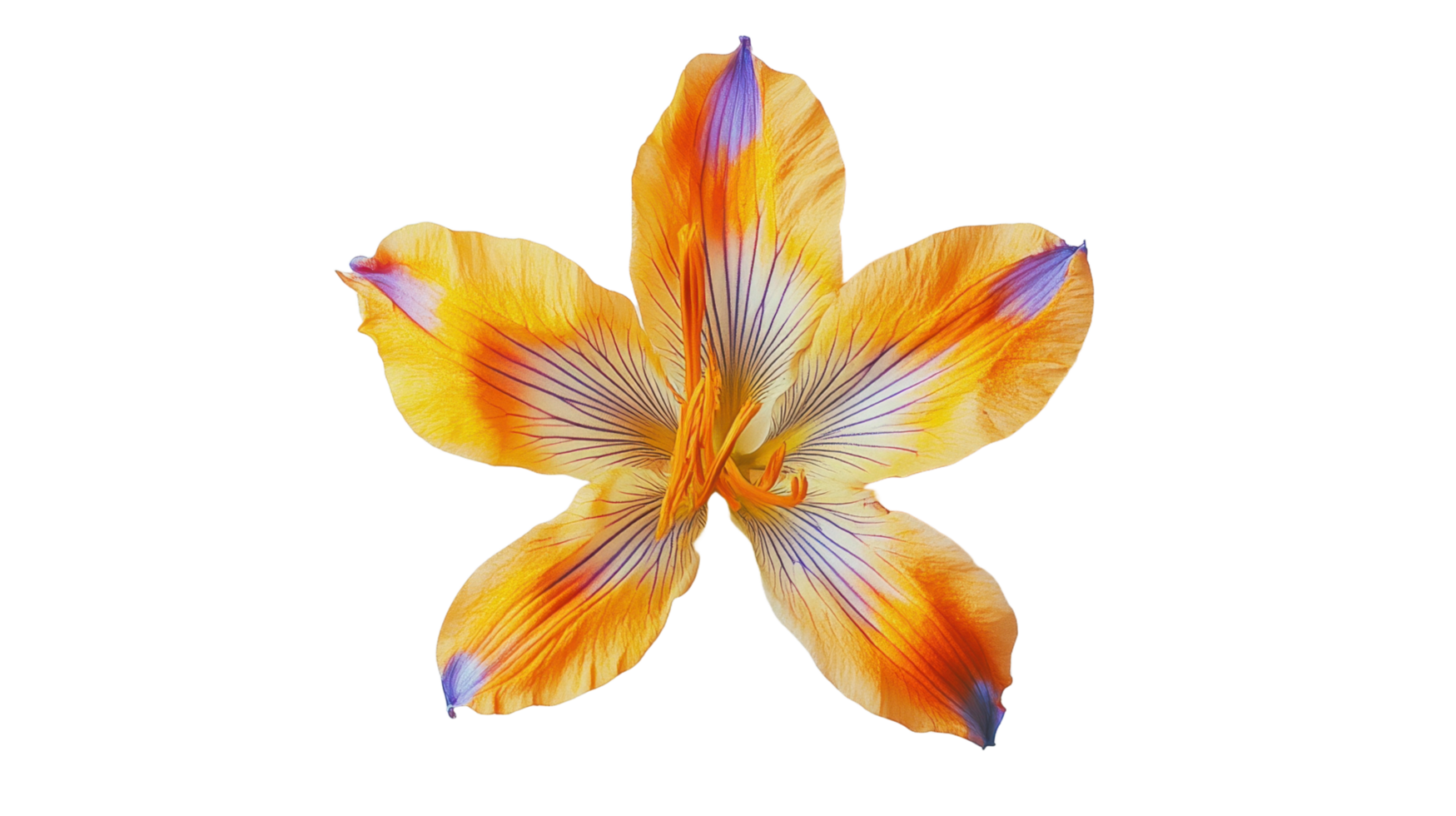 Close up view of an opened vibrant flower blossom png