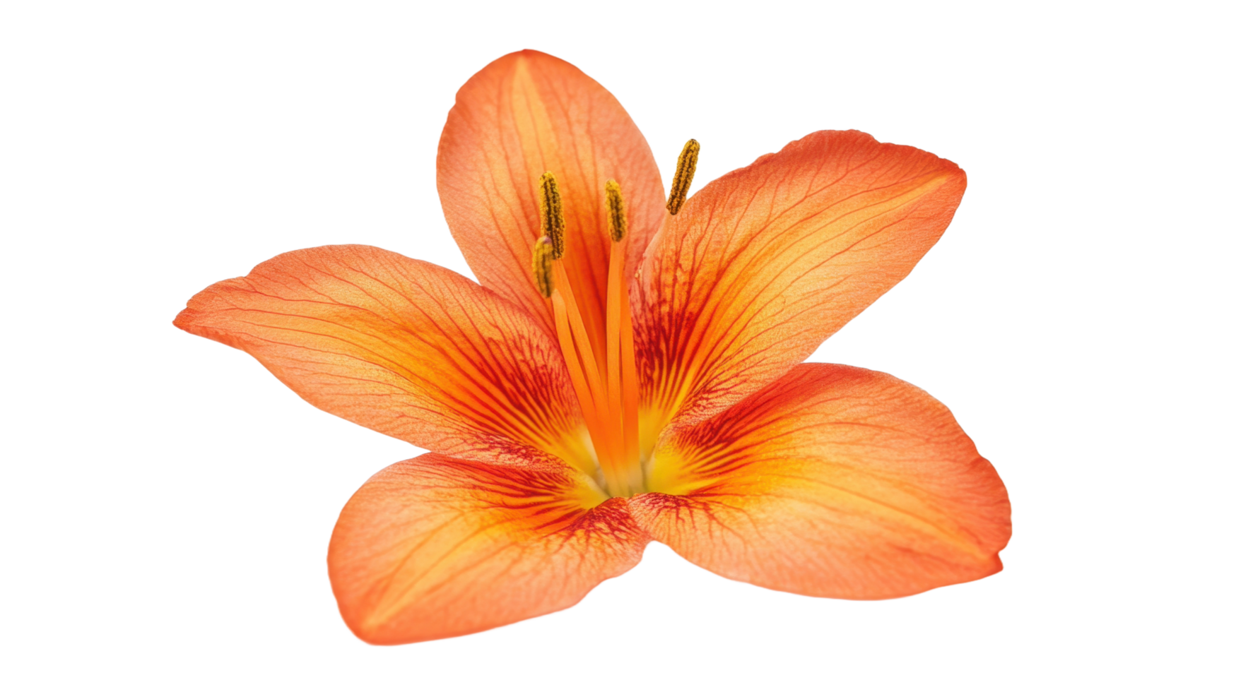 A close up image of a vibrant orange flower png