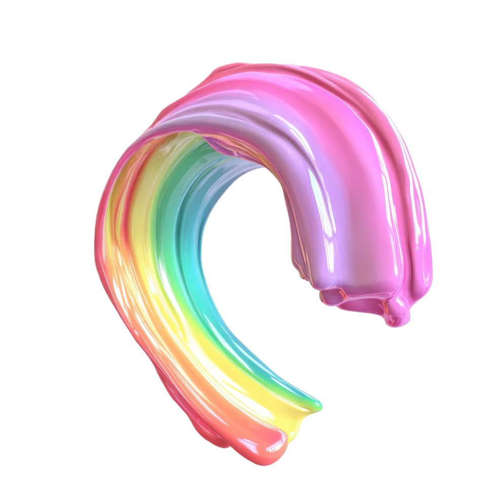 A vibrant abstract depiction of blended rainbow colored substance png