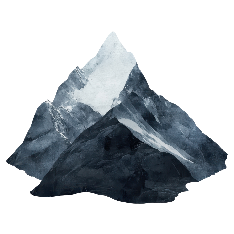 Digitally Created Mountain Range Displays Peaks Covered With Snow png