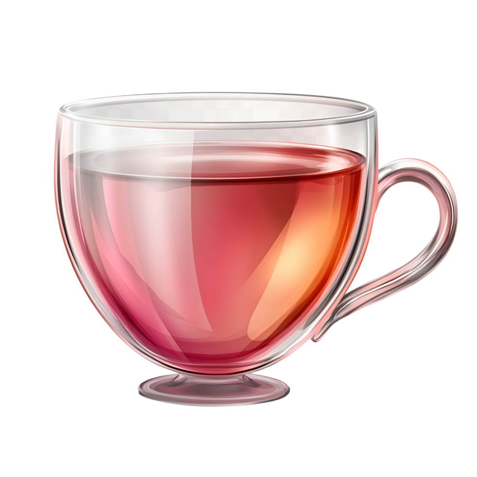 3D Hot Tea In Elegant Cup On Transparent Background png