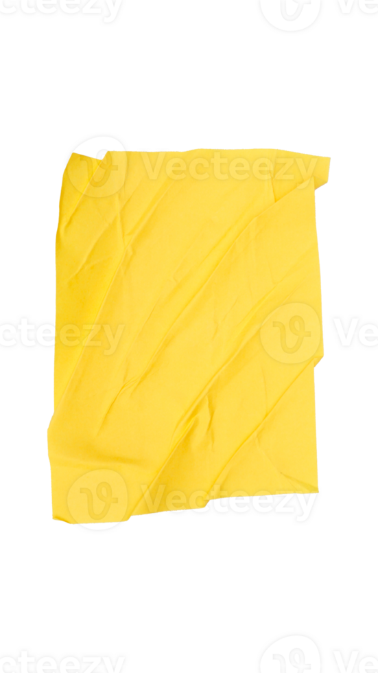 Simple yellow paper sticker tag isolated on transparent background png