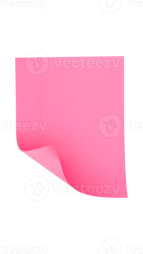 Round pink paper sticker label with blank space isolated on transparent background png