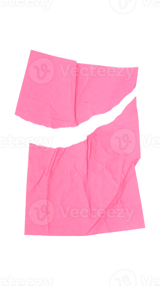 Simple pink paper sticker tag isolated on transparent background png