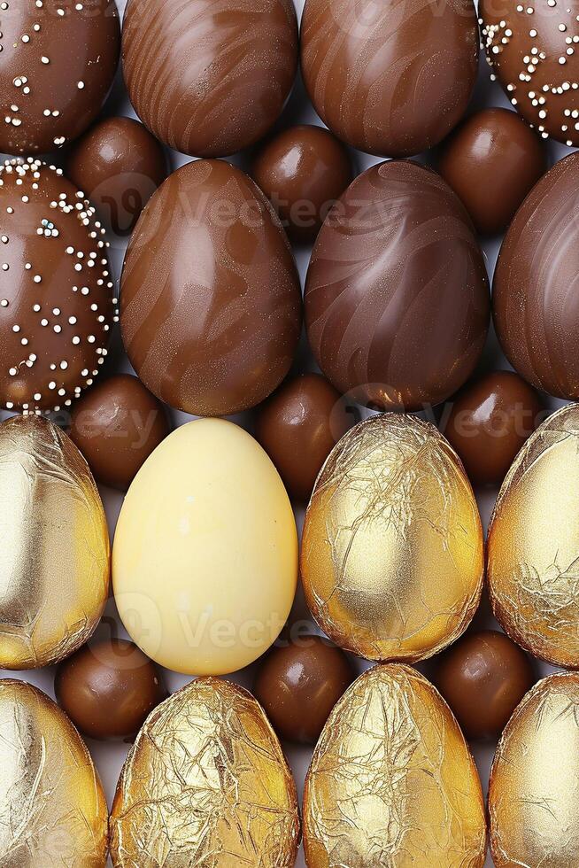Chocolate and gold candies photo