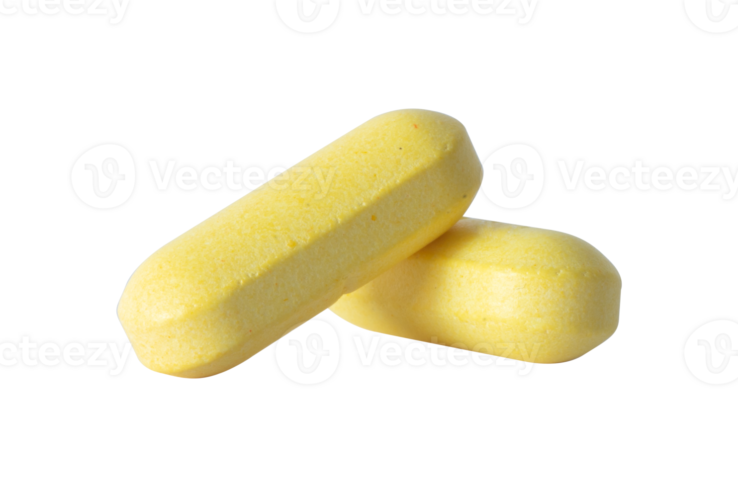 two yellow pill isolated element png