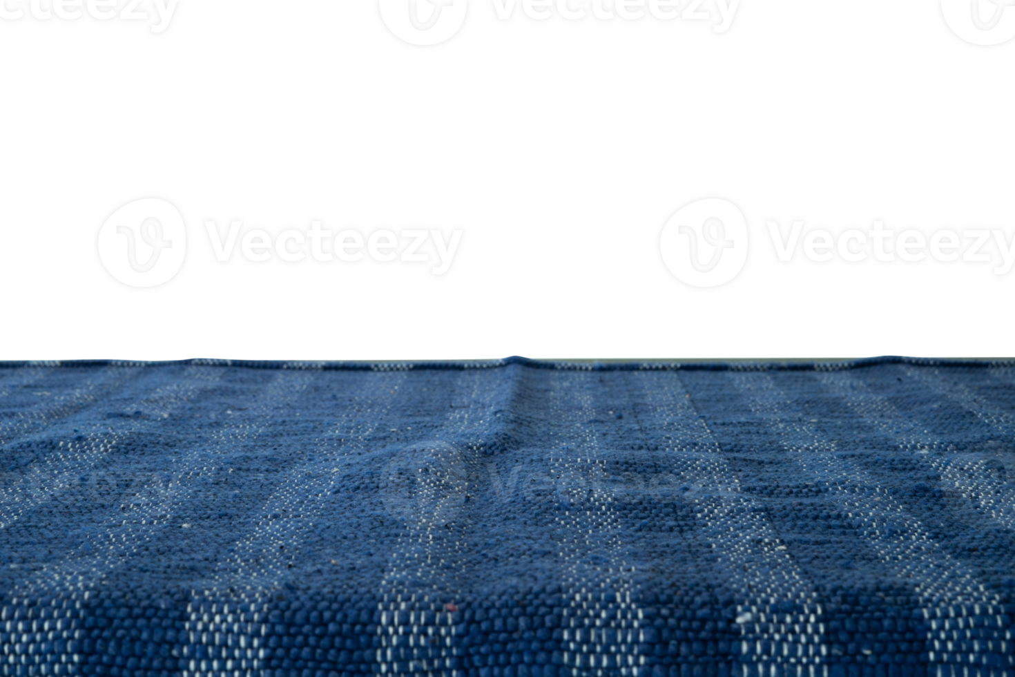 Blue napkin on the table border isolated png