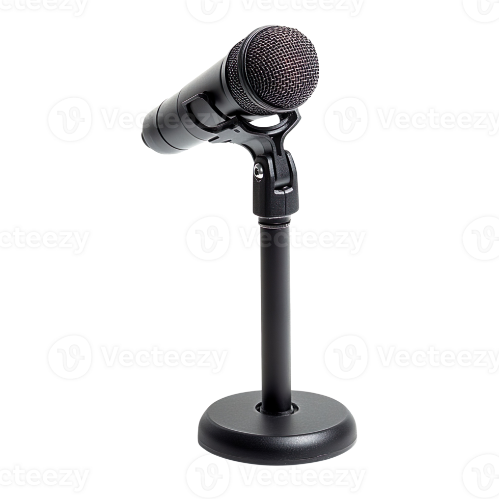 Microphone stand isolated on transparent background png