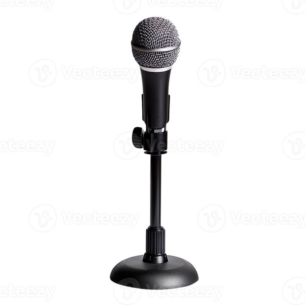 Microphone stand isolated on a transparent background png