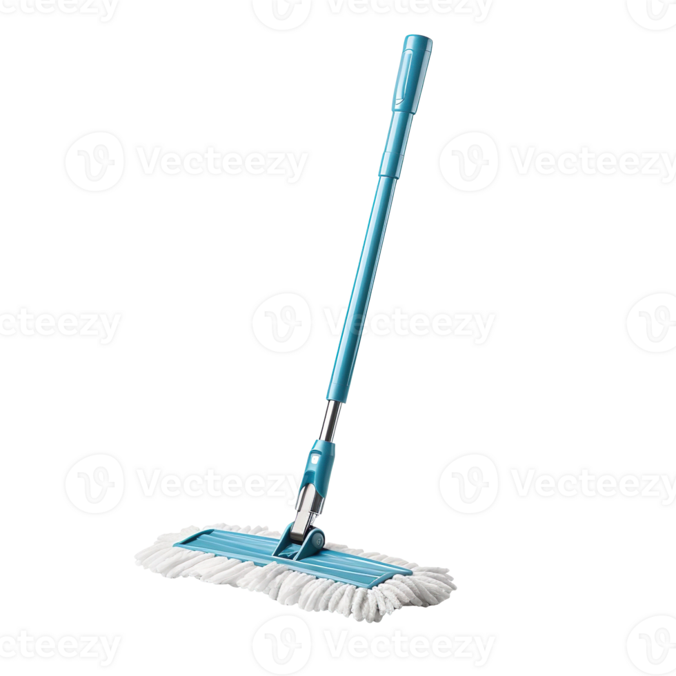 Mop with plastic handle isolated on transparent background png