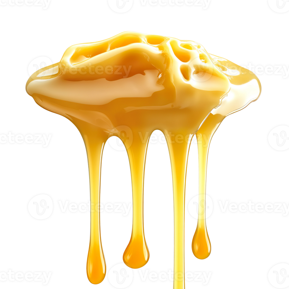 Melted butter drizzle isolated on transparent background png