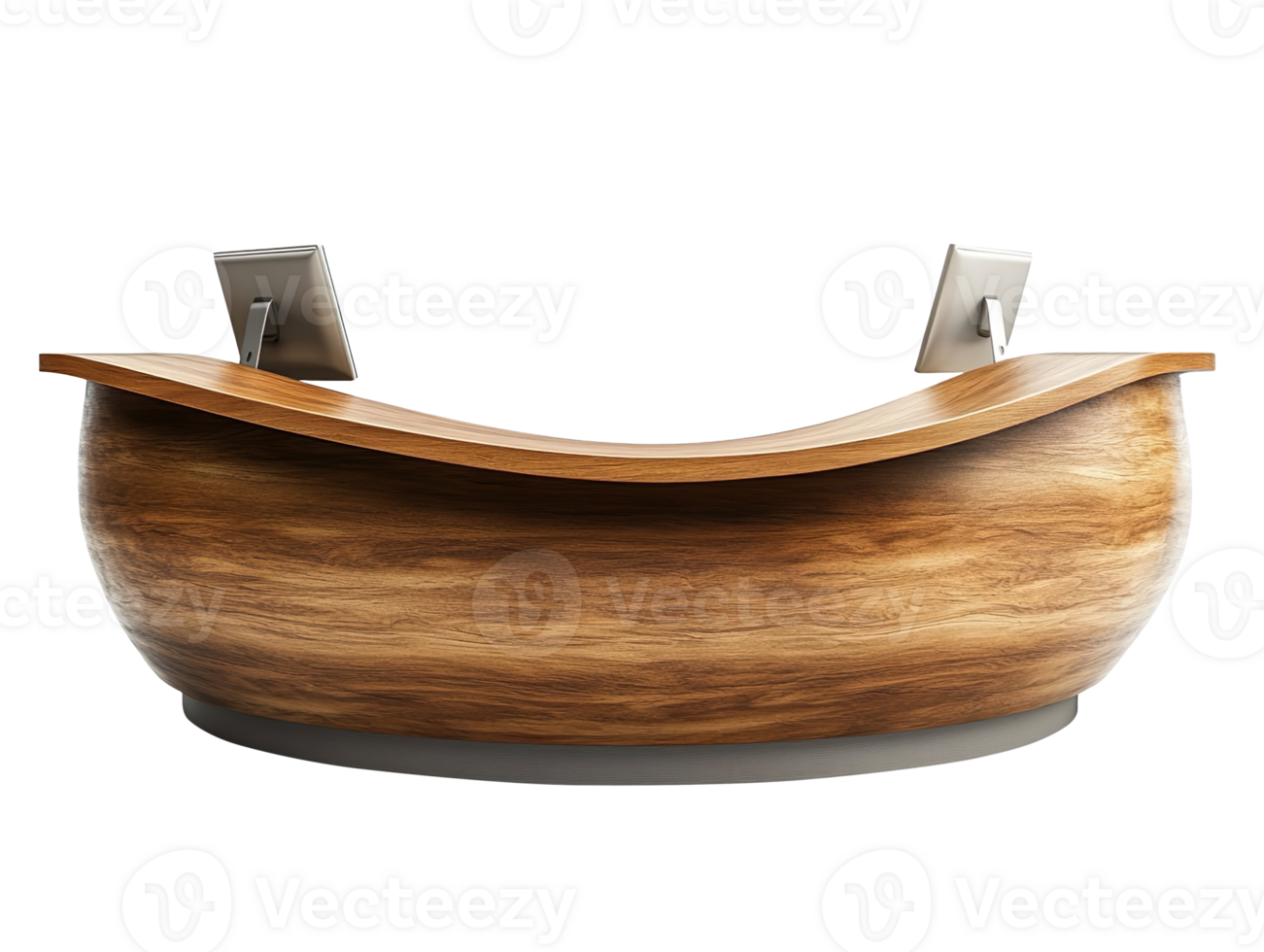 Modern Reception Area Desk With Elegant Design isolated on a transparent background png