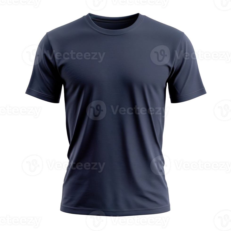 Navy blue T-Shirt isolated on transparent background png