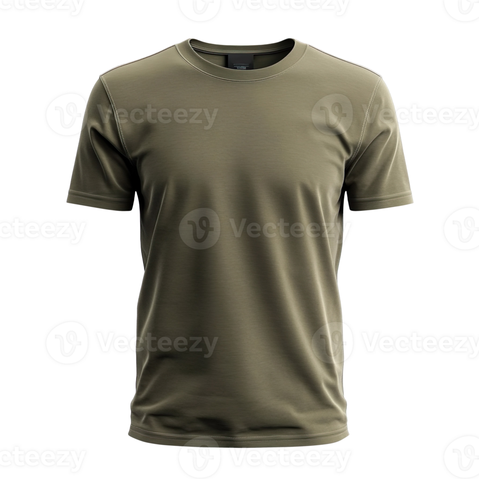 Olive T-Shirt isolated on transparent background png
