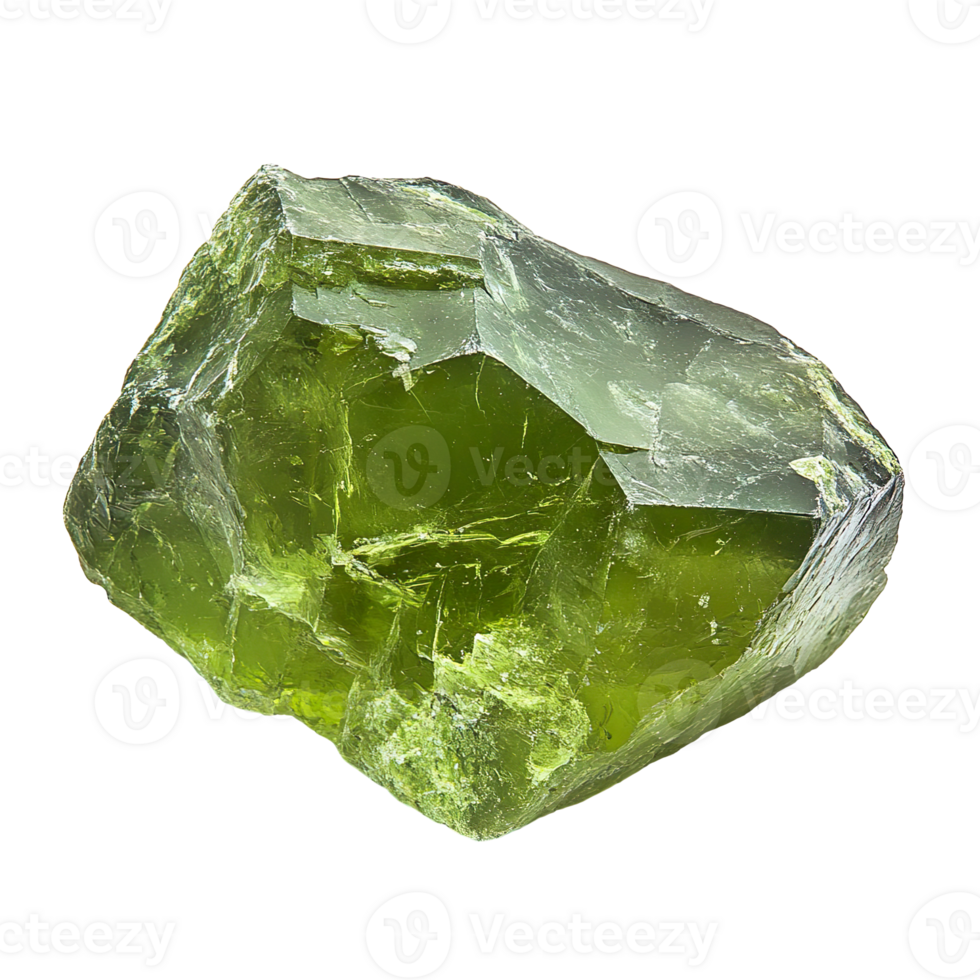 Olivine fossil mineral stone isolated on transparent background png