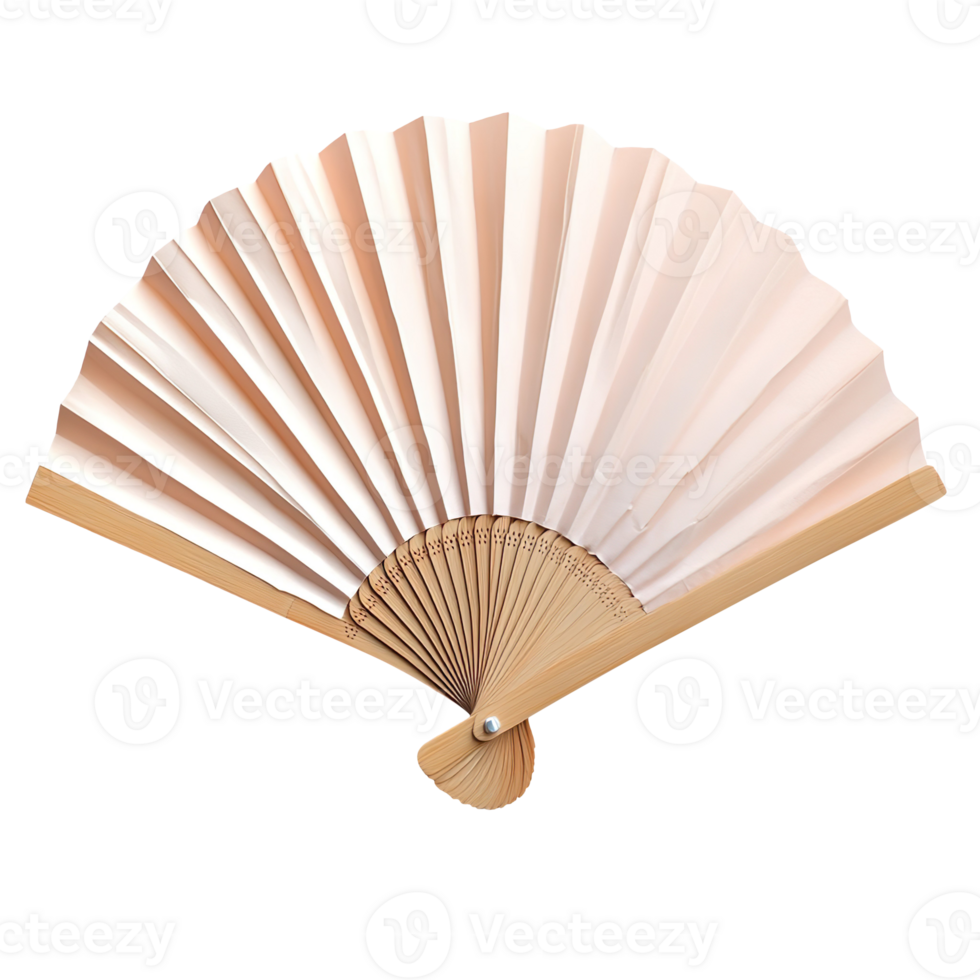 Paper fan isolated on transparent background png