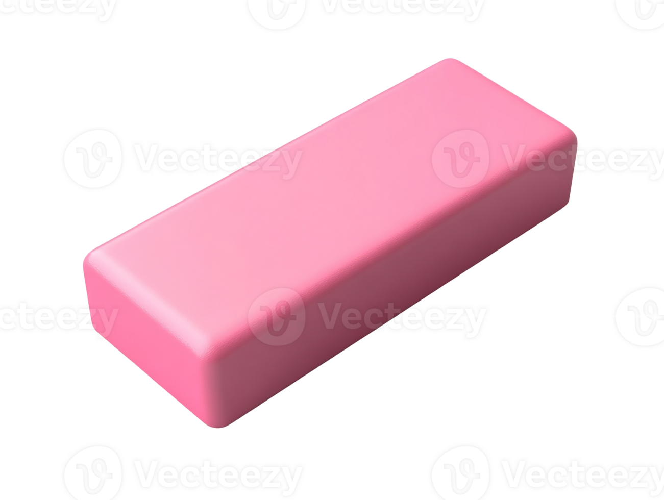 Pink Eraser isolated on transparent background png
