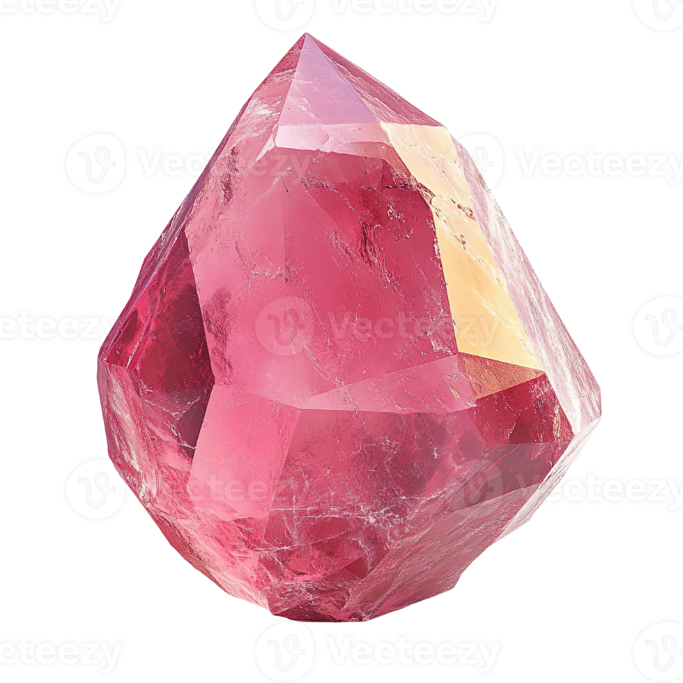 Pink spinal stone isolated on transparent background png