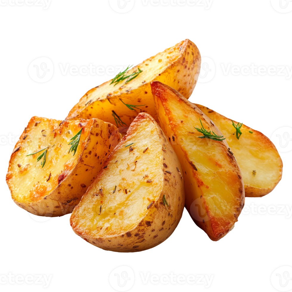 potato wedges isolated on transparent background png