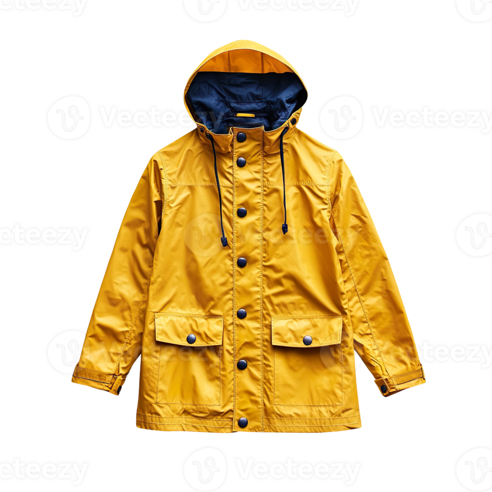 Rain coat jacket isolated on transparent background png