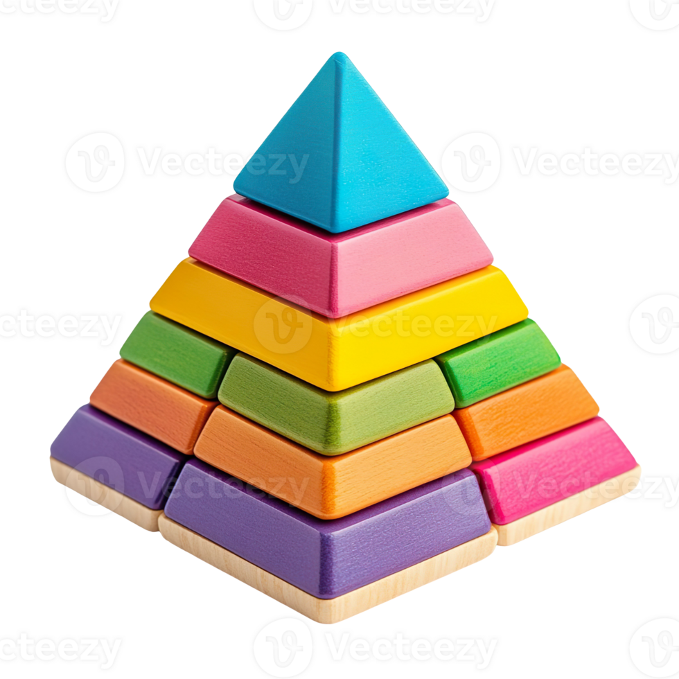 Pyramid Toy for Kids with Attractive Design isolated on transparent background png