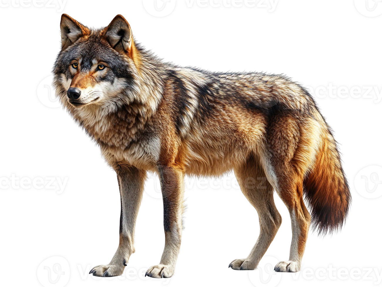 Realistic Dire Wolf isolated on transparent background png