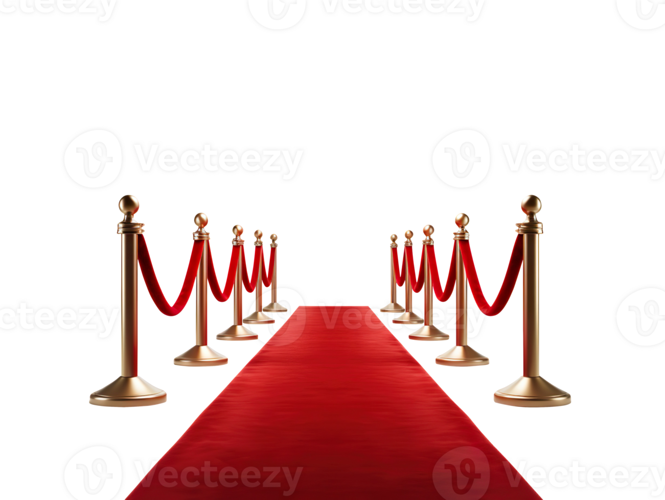Red carpet isolated on transparent background png