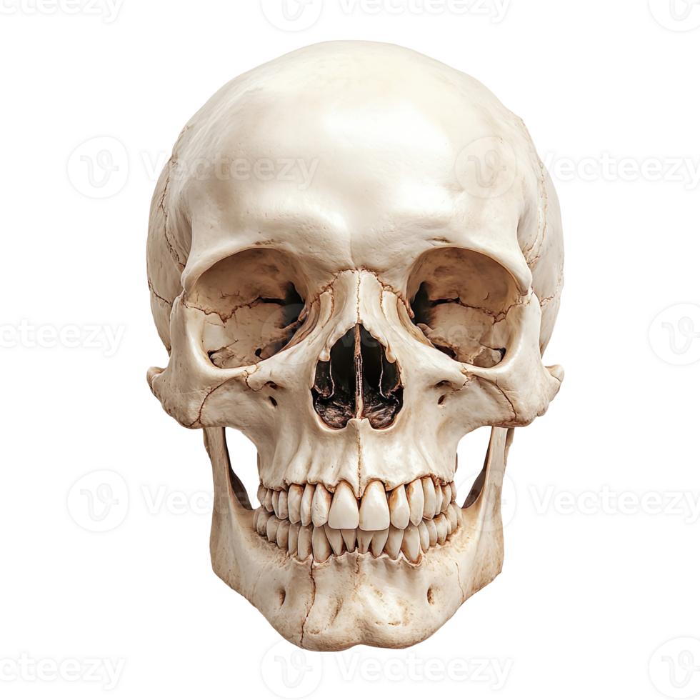 Realistic skull isolated on transparent background png