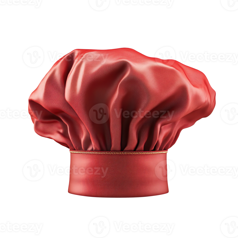 Red chefs hat isolated on transparent background png