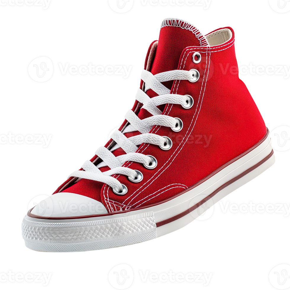Red Sneakers isolated on a transparent background png