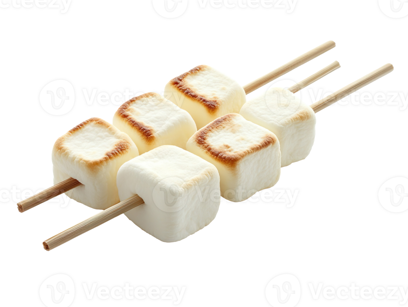 Roasted Marshmallows Stick isolated on transparent background png