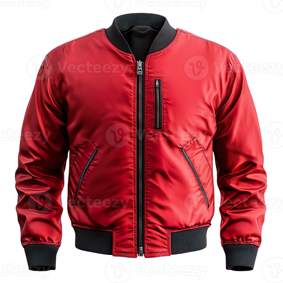 Red Sports Jacket isolated on transparent background png