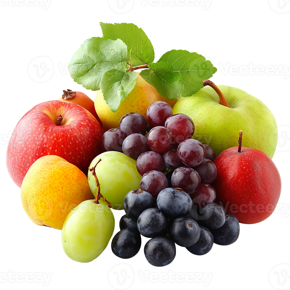 Ripe fruits isolated on transparent background png