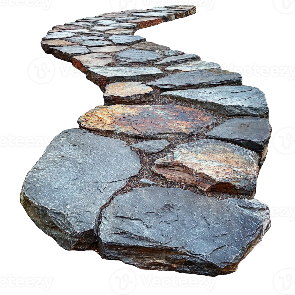 Rustic Stone Path isolated on a transparent background png