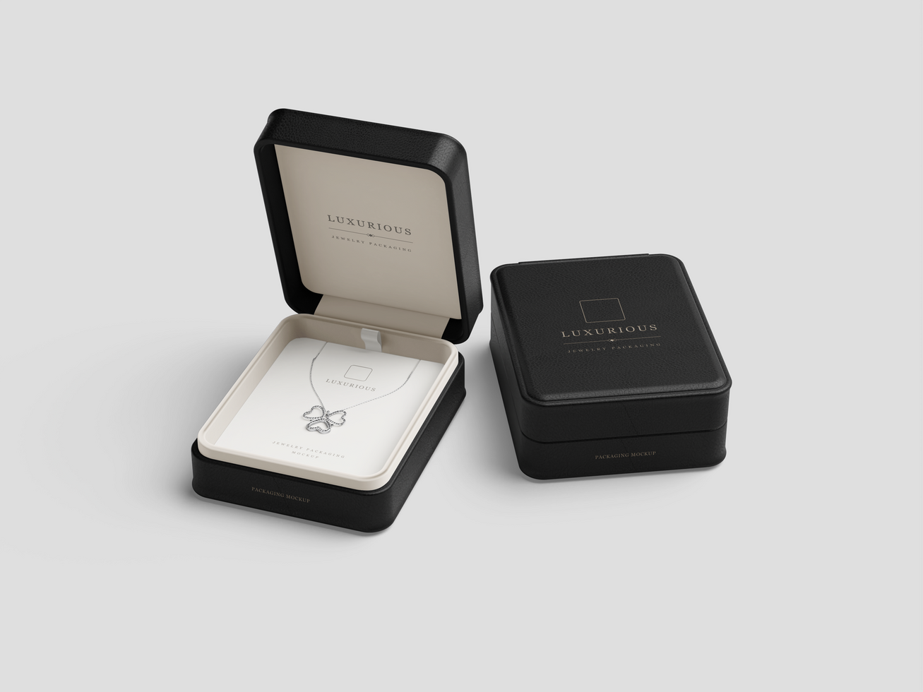 Necklace Jewelry Box Packaging Mockup psd