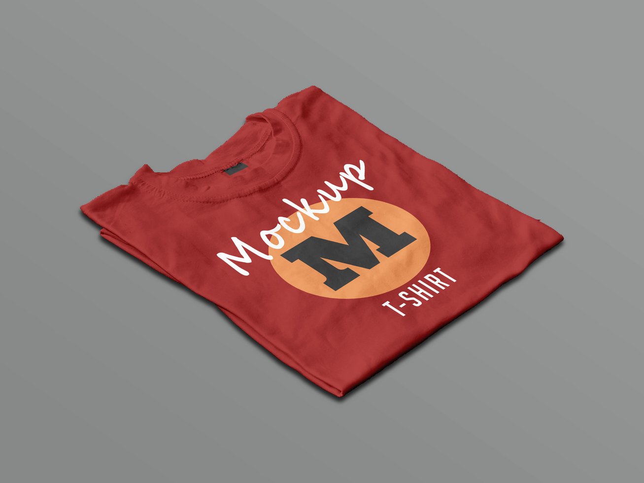 Red Color Tshirt Design Mockup psd
