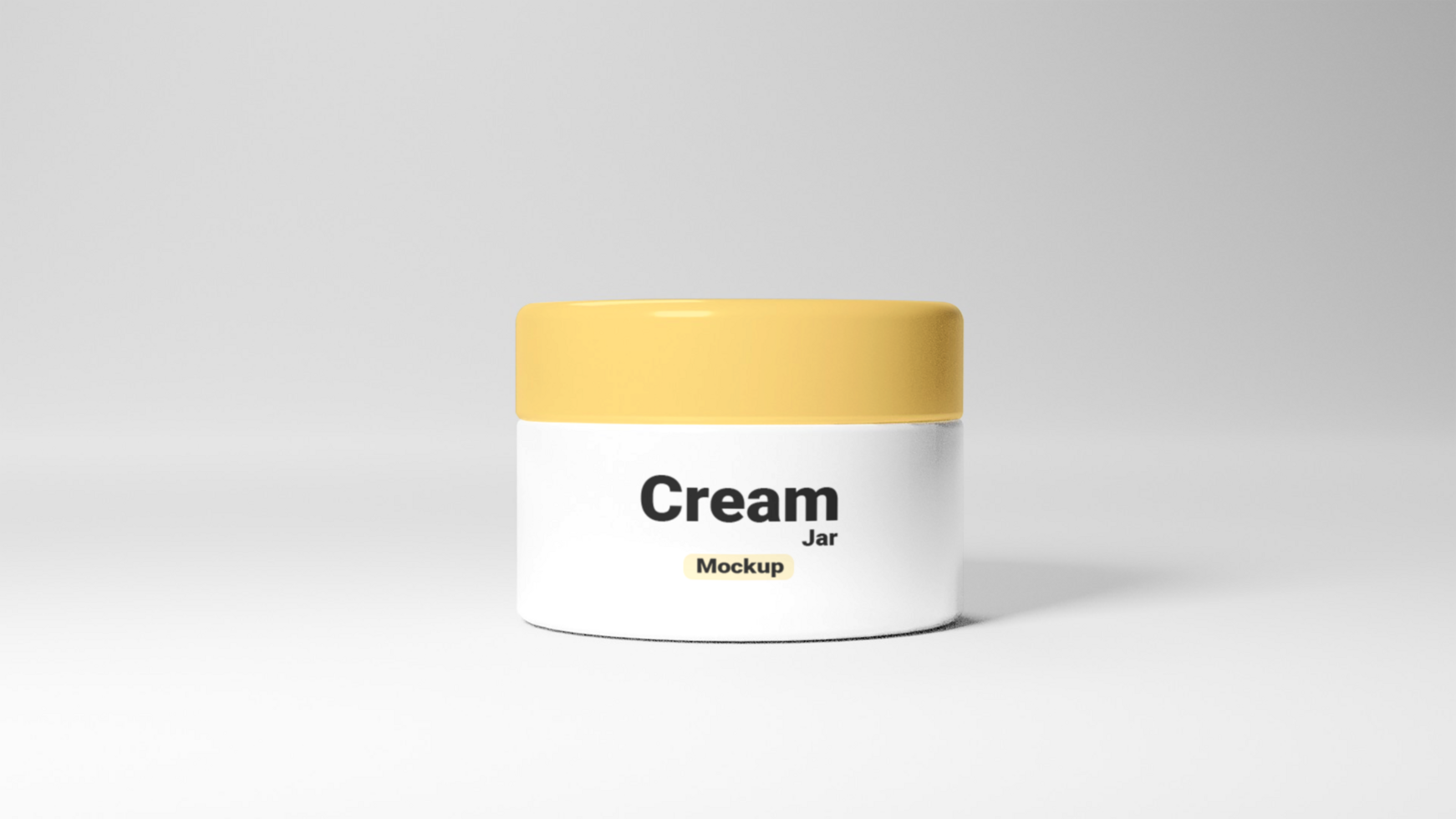 A jar of cream on a white background psd