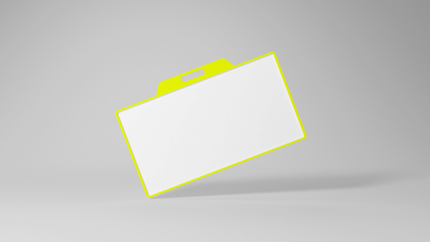 A yellow and white clipboard on a gray background psd