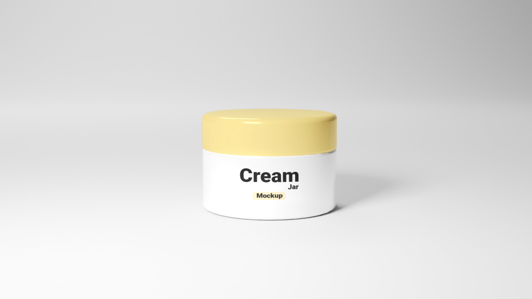 A jar of cream on a white surface psd