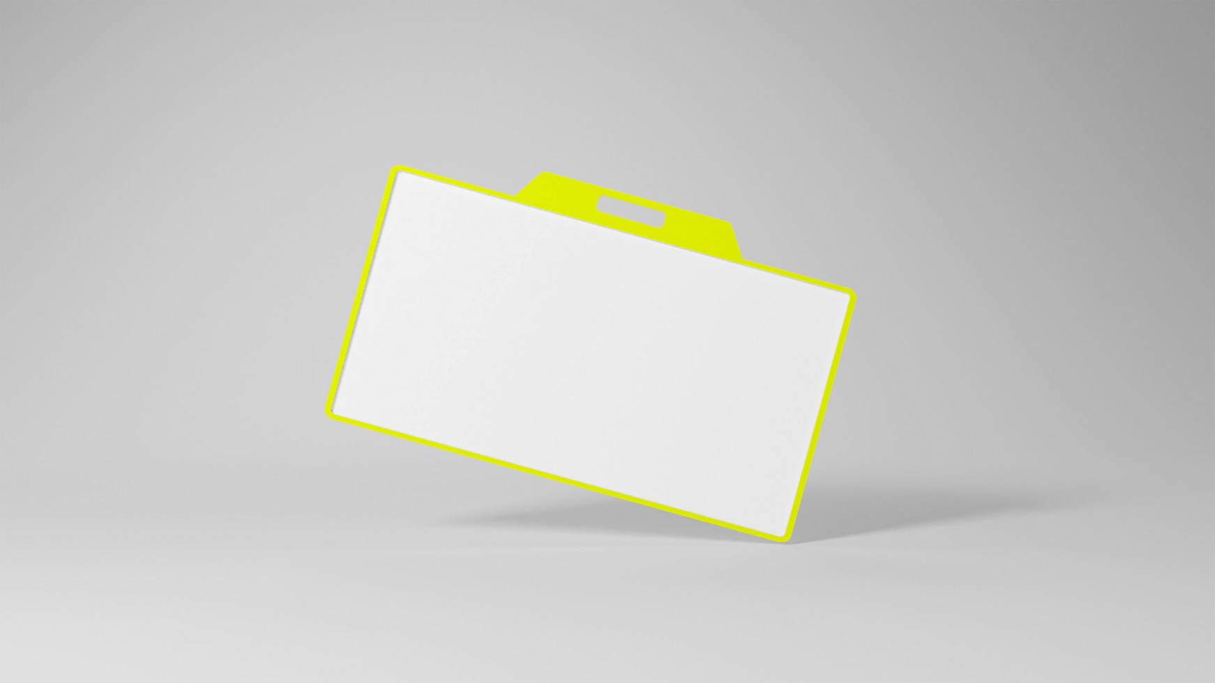 A yellow clipboard with a white board on it psd
