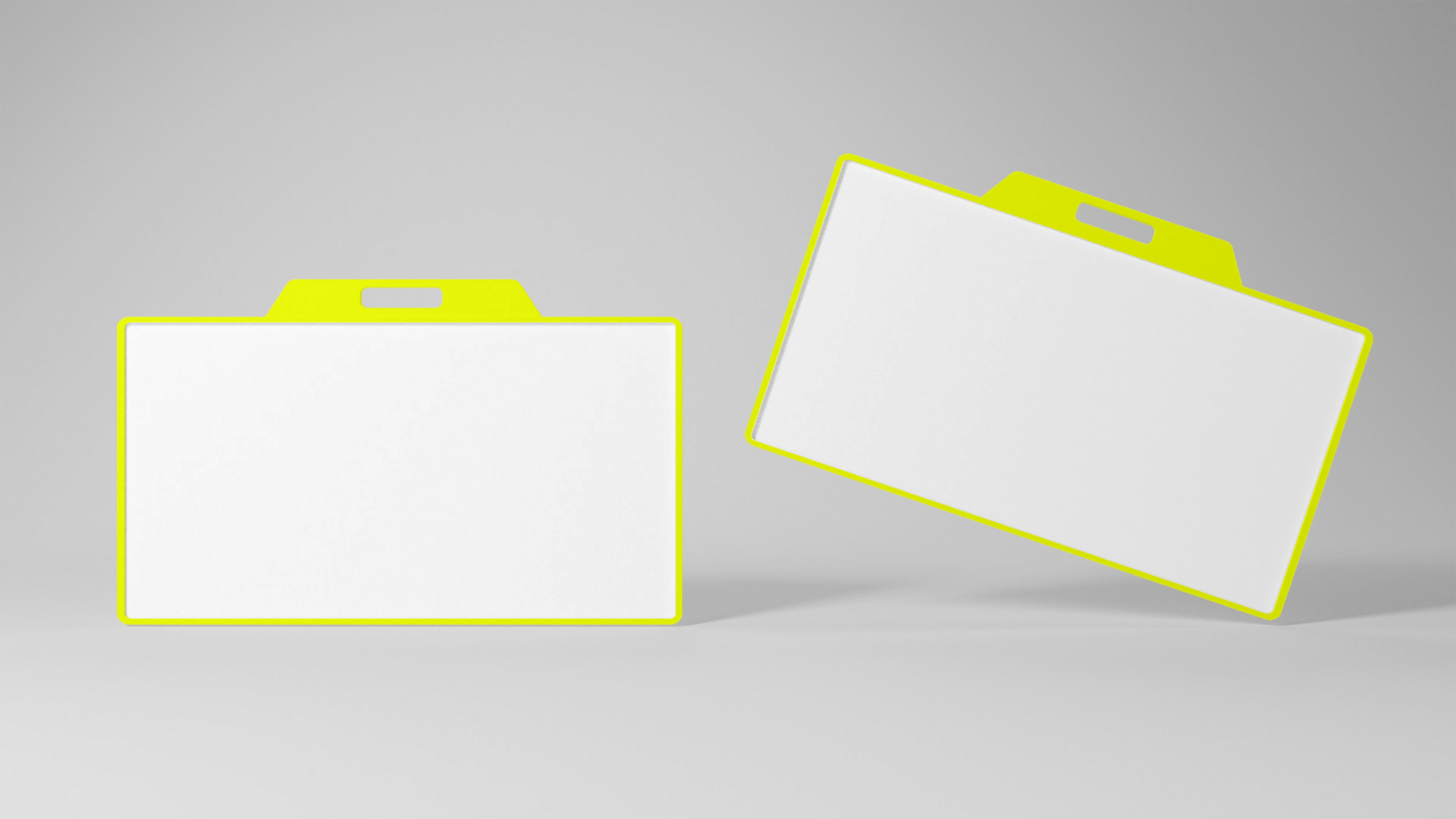 Two white and yellow clipboard with blank space psd