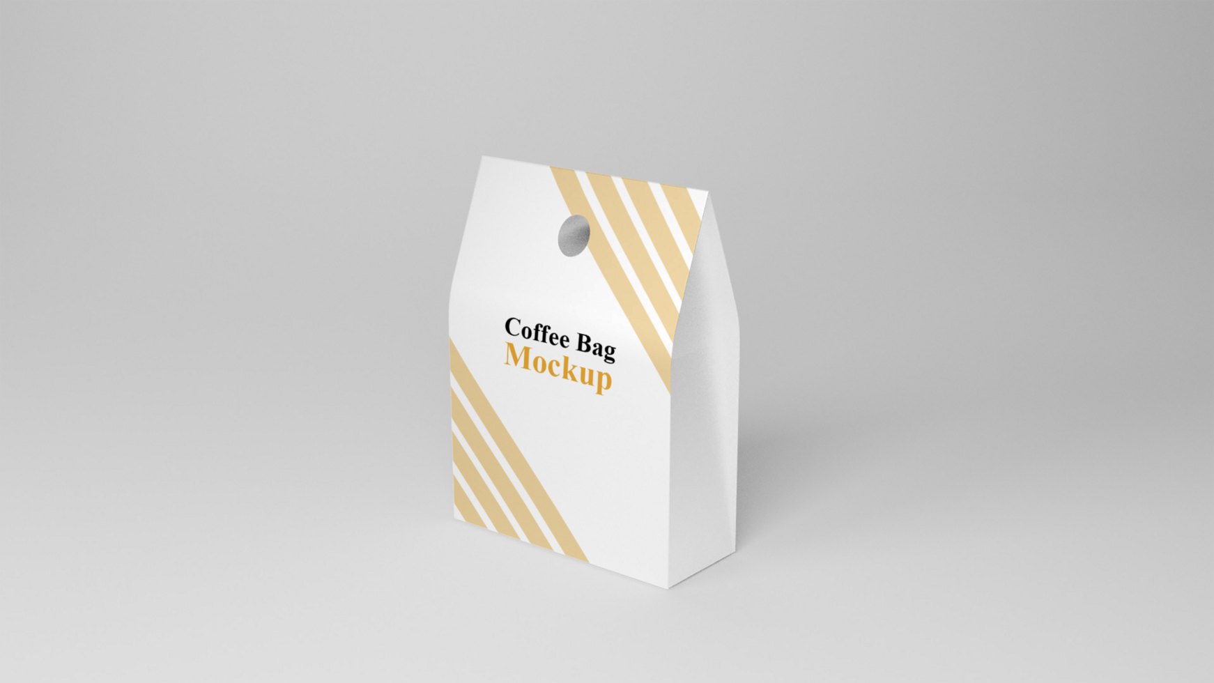 A coffee bag mockup on a white background psd