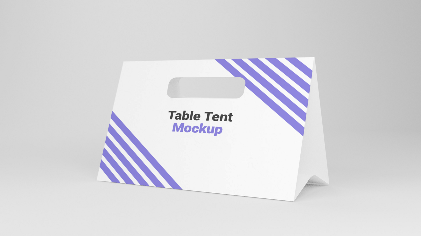 Table tent mockup on white background psd