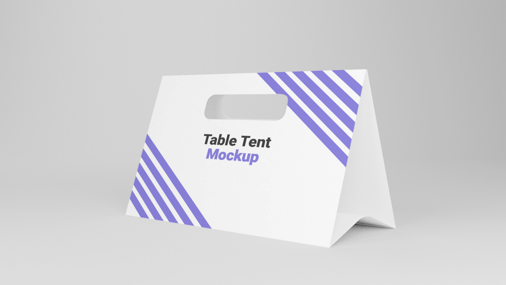 Table tent mockup on a white background psd