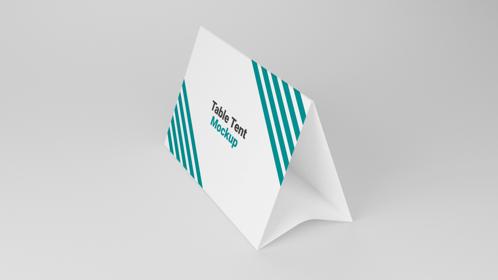 A folded paper box with a green stripe design psd