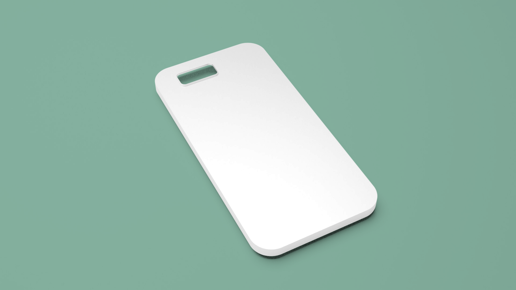 White iphone 5 mockup on green background psd