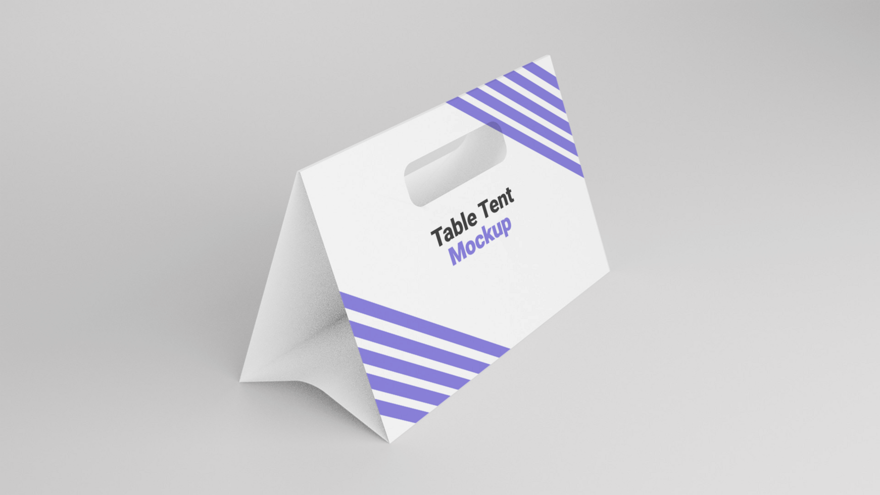 A white paper bag with purple stripes on it psd