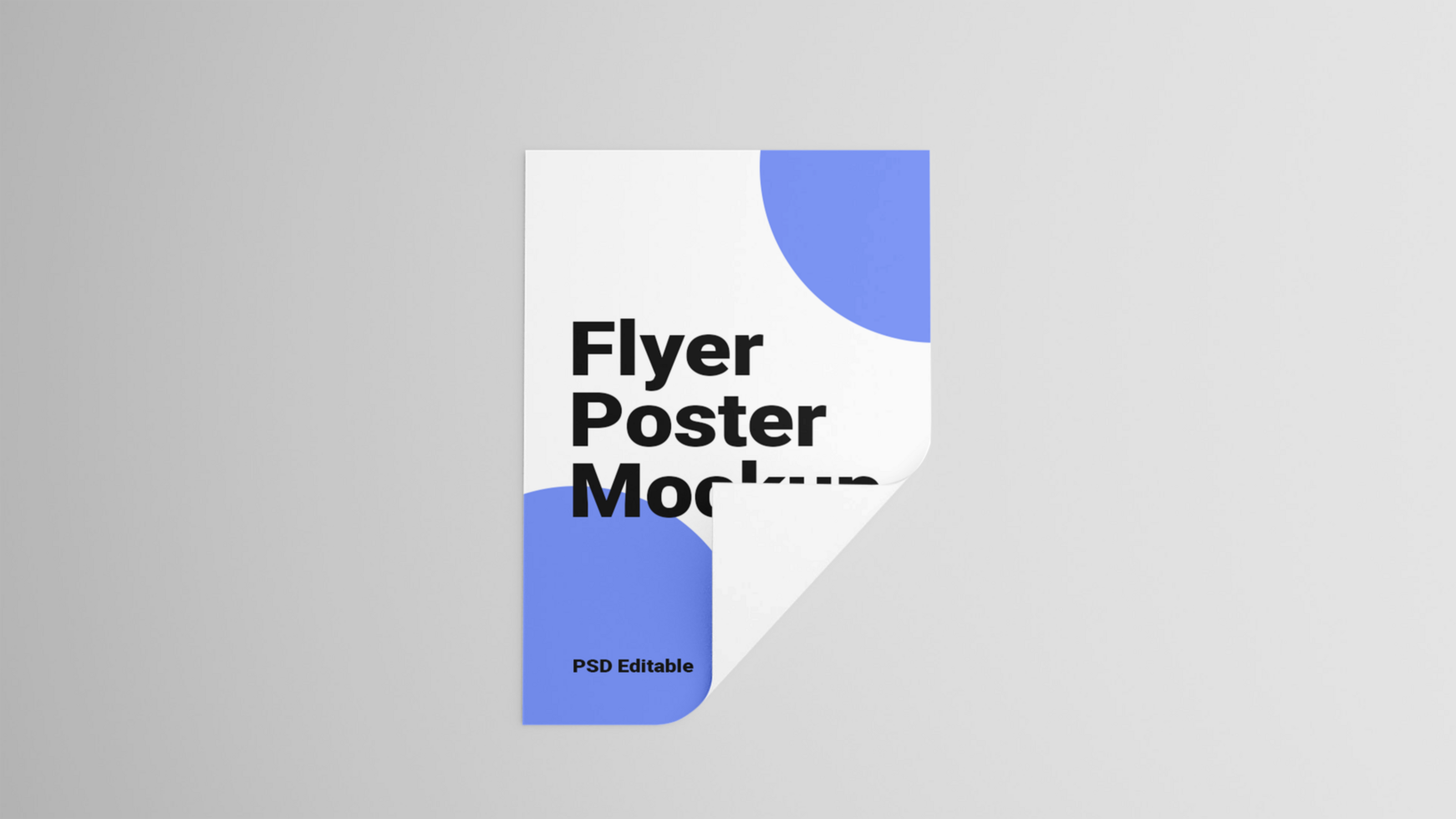 A flyer poster mockup on a white background psd
