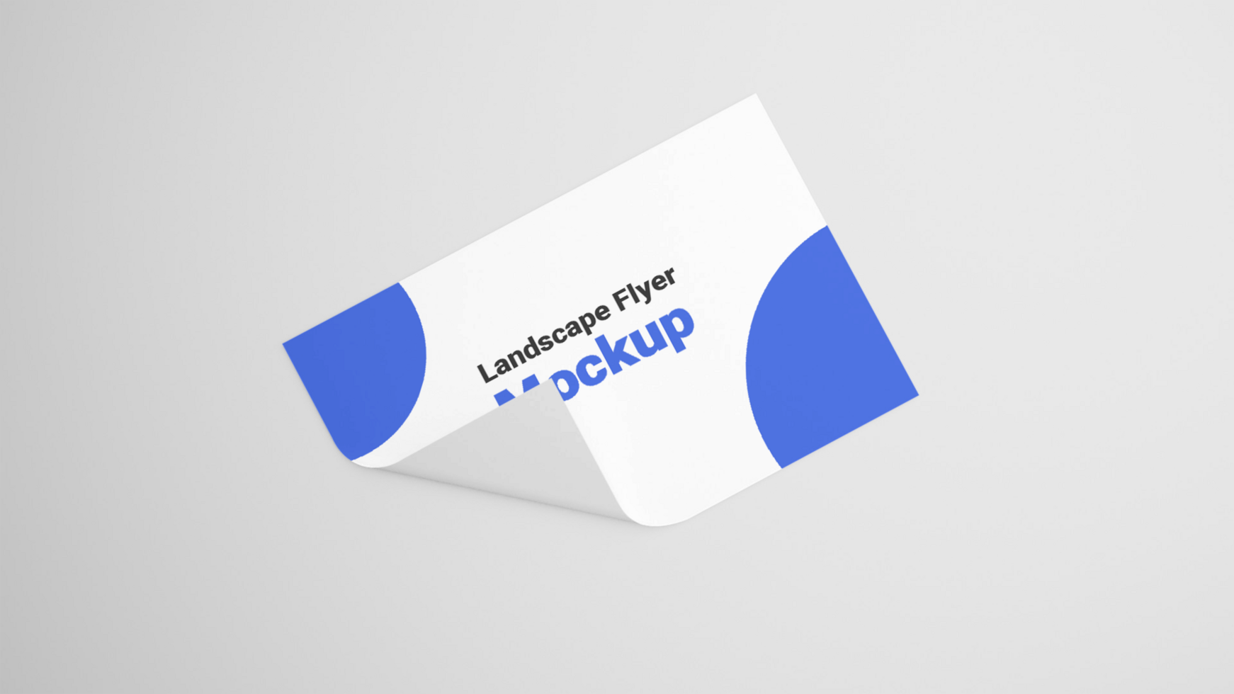 A folded paper business card mockup on a white background psd