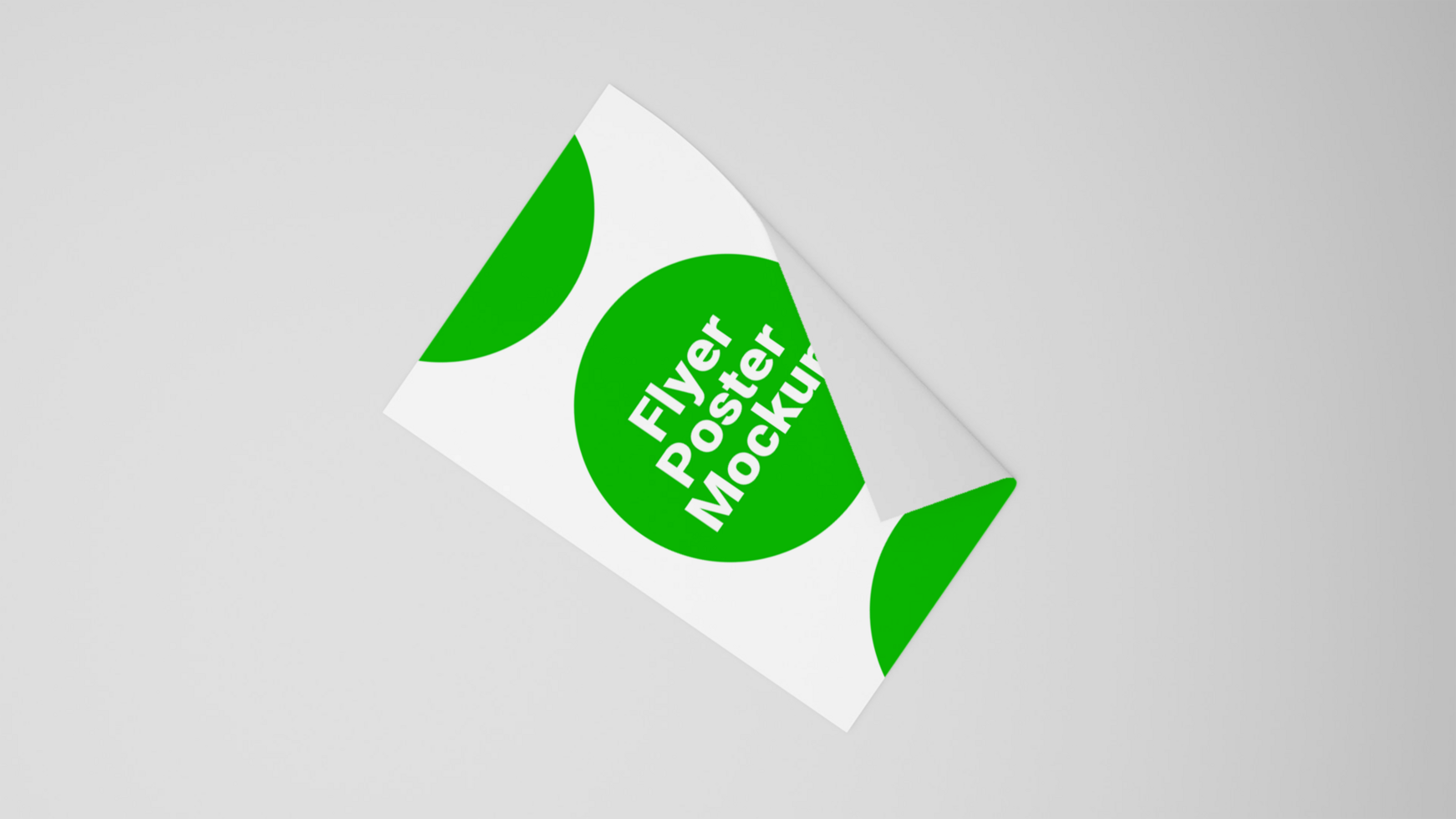 A paper sticker with a green and white design psd